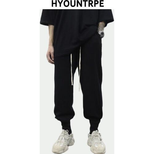Mens Casual Sweatpant Elastic Waist Streetwear Men Women Track Drawstring Pants New Fashion Trousers Hip Hop Joggers Sweatpants