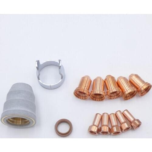Tip Electrode Kit Fit CNC Non HF Pilot Arc IPTM80 Plasma Cutting Straight Torch 80A CUT55 HC6000 HC7000 HC8000