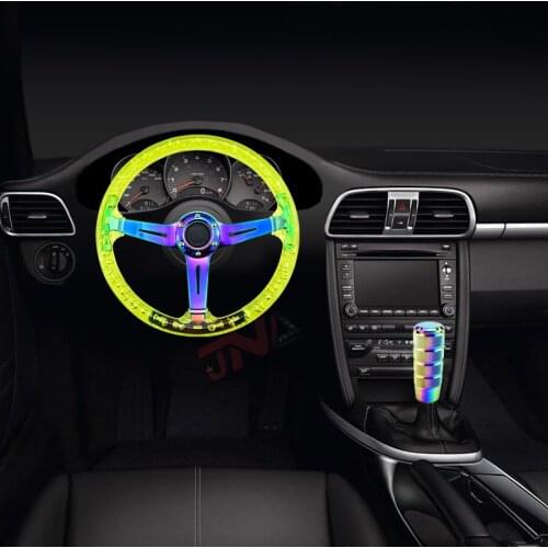 Neo Chrome Spoke Transparent Steering Wheel Girls Karting Car Steering Wheel