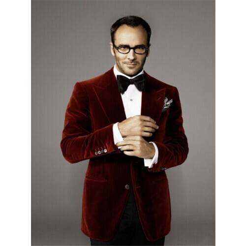 Latest Coat Pant Designs Burgundy Velvet Prom Men Suit Slim Fit Tuxedo 2 Piece Blazer Custom Suits Terno Masculino Jacket+Pant