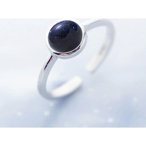 Simple Dream Universe Ring Silver Plated Opening Ring Charm Womens Banquet Dance Party Jewelry Anniversary Gift Cocktail Ring