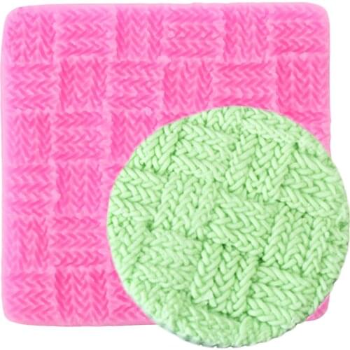 DIY Lace Mat Silicone Mold Needle Knitting Wool Texture Fondant Cake Decorating Sugar Craft Flower Baking Mold