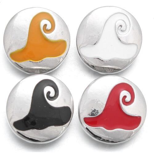 10pcs/lot Snap Jewelry Wizard Hat Snap Buttons Fit 18mm Snap Bracelets Women Alloy Button DIY Jewelry