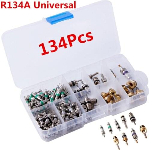 134 Pieces R134 Automotive Air Conditioning A / C Valve Core Remover Tool Kit Air Conditioning Auto Repair Service Accessories