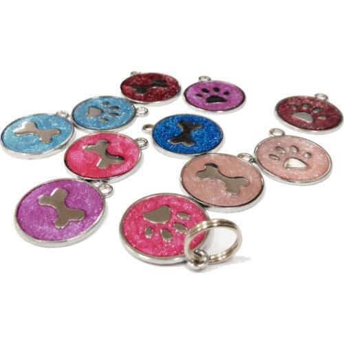 2000pcs/lot Lovely Cat Dog Bone Style Pet Name Dog Necklace Tag Pets Identity Card For Pets Fashion Key Chain Jewelry Pendant