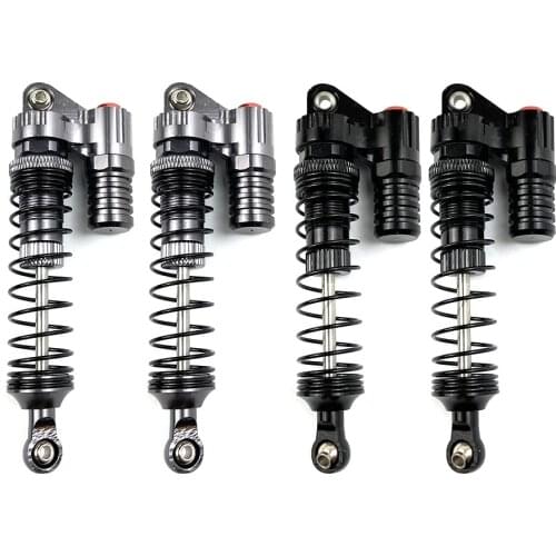 4 Stuks Full Metal Rc Piggyback Schokdemper Gat Naar Gat 90Mm Voor 1/10 Rc Crawler Auto Trx-4 TRX4 axiale SCX10 90046 D90 KM2 Y0