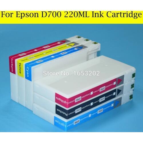 6 Pieces/Lot D700 High Quality Compatible Full Ink Cartridge For Epson D700 Printer With T7821-T7826 Compatible Chip