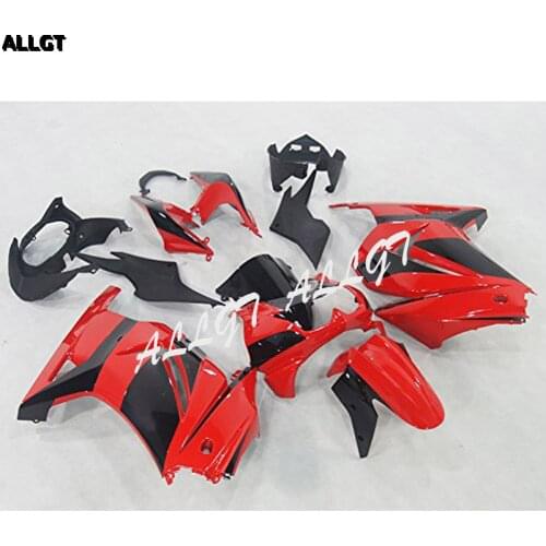 ABS Injection Fairing Kits Plastic Set for 08 09 10 11 12 Kawasaki Ninja 250R EX250 (2008-2012) - Red Black