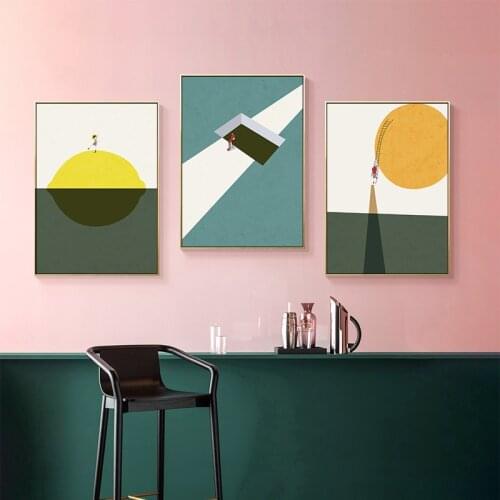 Abstract Fruits girl Canvas Painting Posters and Print Minimalist Cartoon Wall Art Pictures For Living Room Bedroom Aisle Studio