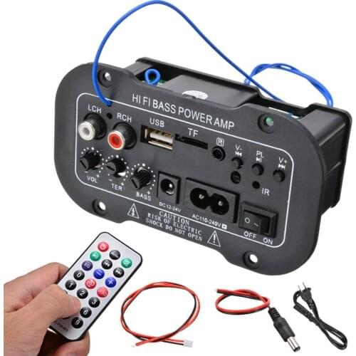 Newest Car HiFi Bass Power AMP Stereo Digital Amplifier USB TF Remote Professional Mono Cars Amplifiers Subwoofer Board