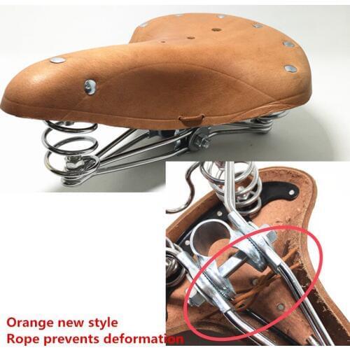Free shipping Vintage 2628 bicycle saddle genuine leather old style bicycle spring saddle genuine leather car seat TDX-4