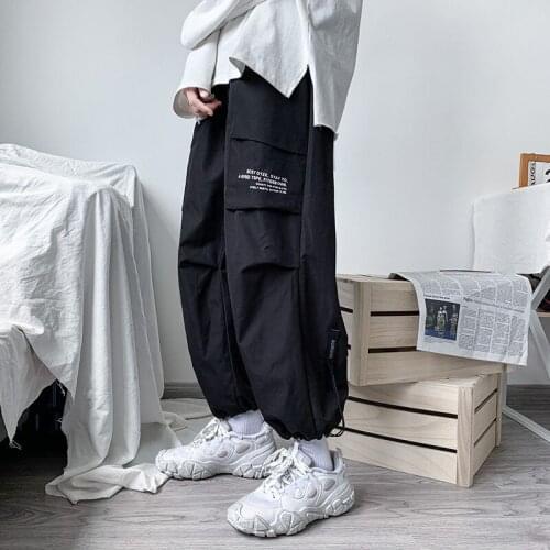 Black Cargo Pants Men‘s Hip Hop Streetwear Fashion Jogger Harem Trousers Man Casual Sweatpants Nice New Male Pants Big Size 5XL