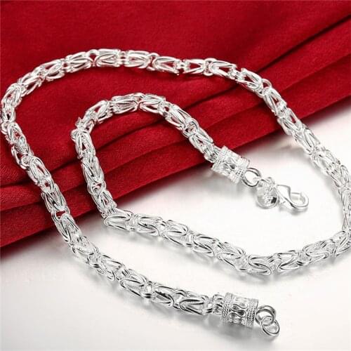 New Style 925 Silver Necklace 5mm 20 inch necklace chain for Men Engagement Wedding Fashion Jewelry Trendy Present