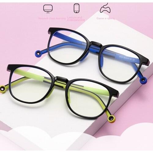 Round Glasses Kids Anti Radiation Blue Light Filter Children Eyeglasses Girl Boy Optical Frame Clear lenses Anti Blue Light
