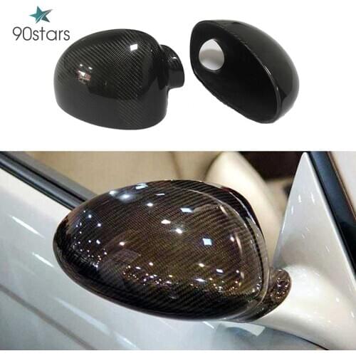 For BMW E46 1998-2006 Car Styling Real Carbon Fiber Wing Door Rear View Mirrors Cap E46 M3 Mirror Covers Fashion Car Accessoires