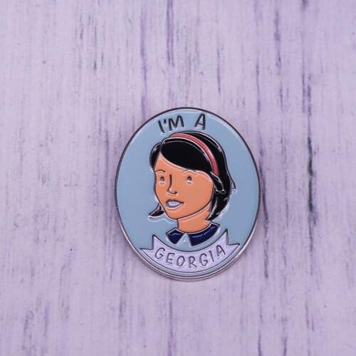 I'm A Georgia Enamel Pin My Favorite Murder Brooch Podcast Show Inspired Badge