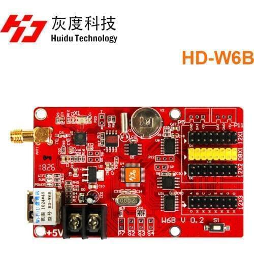 HD-W6B async control card huidu w6b single color controller for led advertising screen p6 led wall