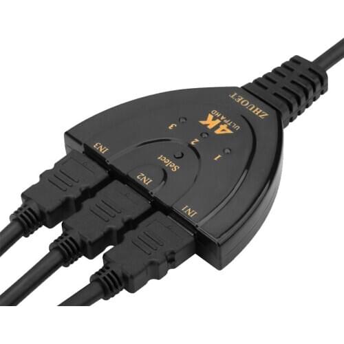 HDMI Switcher 3x1 HDMI 3 Input 1 Output 4k 1080P 3D Adapter Splitter for XBOX 360 PS4 Smart Android HDTV 4K 3 in 1 out Adapter