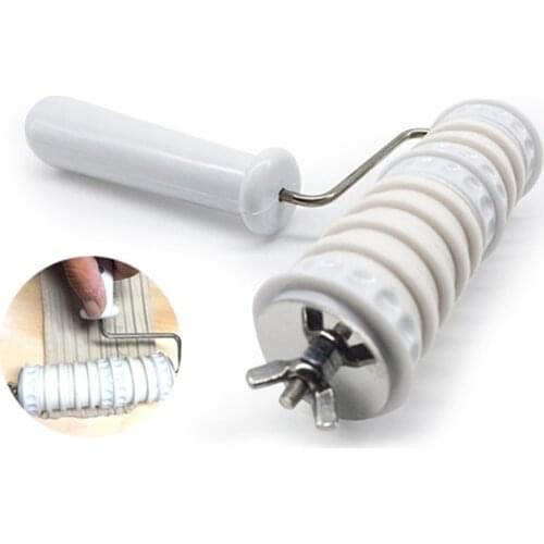 Pottery Tools ABS Plastic Embossing Roller Set Texture Printing Blank Roller Clay Board Forming Mud Roller Modeling Roller