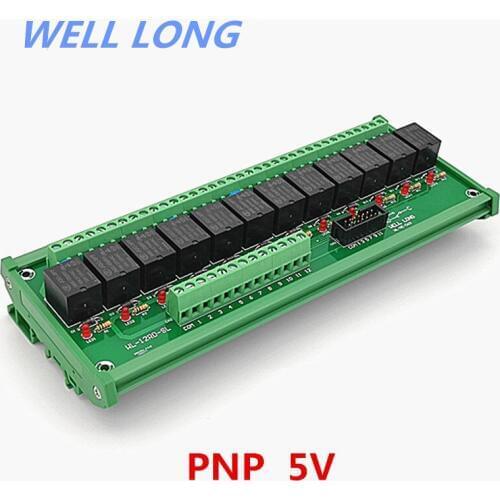 DIN Rail Mount 12 Channel PNP Type 5V 15A Power Relay Interface Module,HF JQC-3FF-5V-1ZS Relay