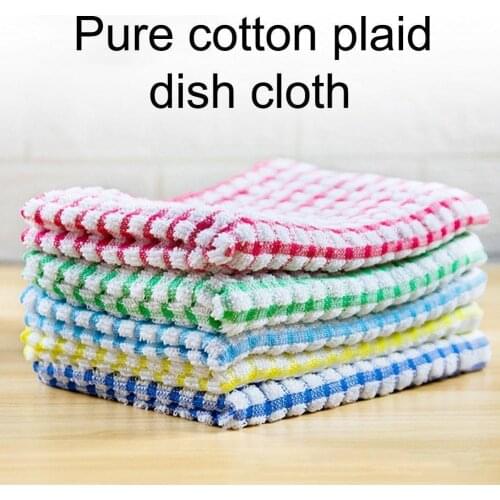 Kitchen Tea Cotton Towels Absorbent Lint Free Catering Towel Cloth Cleaning Accessories Hand Household Tool Bowl Dish Resta S8J4