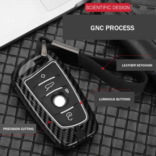 Carbon Fiber Alloy Metal Car Key Fob Case Cover for BMW 1 2 3 4 5 6 7 X3 X4 F10 F30 M2 M5 M3 M4 M6 Car Key Cover