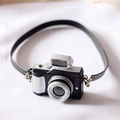 1/12 Dollhouse Mini Camera Model Newborn Photography Props Retro Miniature Camera Decoration Toy