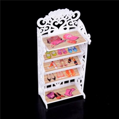 Dollhouse Shoe Cabinet For Doll Mini Living Room Home Furniture Accessories New Arrival