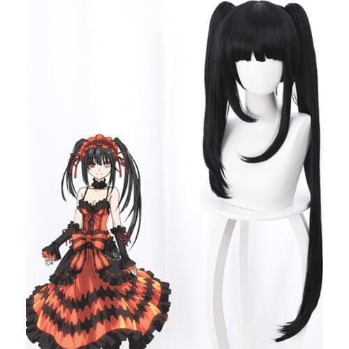 Anime Date A Live 3 Cosplay Wigs Kurumi Tokisaki Cosplay Heat Resistant Synthetic Wig Halloween Carnival Party Nightmare Wig