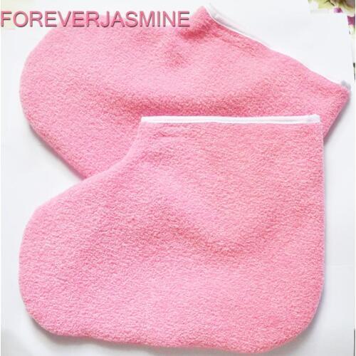 FOREVERJASMINE 1pair Paraffin Wax Protection Leg Foot Gloves for Warmer Wax Heater Professional Mini SPA Pedicure Sock