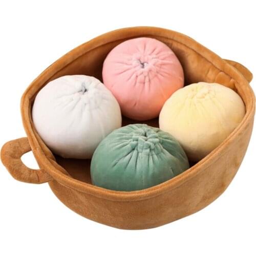 Plush Toy Lifelike Stuffed Food Bao Soft Doll Kids Toys Christmas Gift Chinese Food Doll Christmas Gift