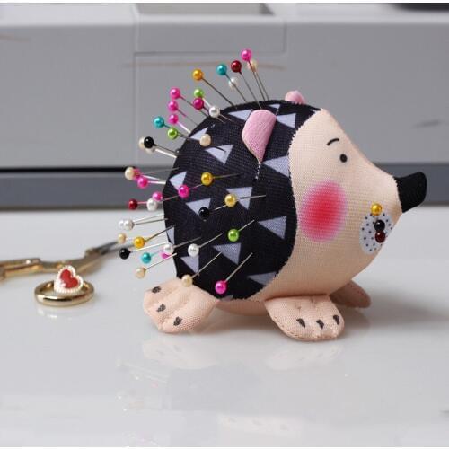Practical DIY Pin Cushion Holder Portable Lightweight Cartoon Hedgehog Cute Needlecraft Needle Pad Home Anti Falling Sewing Tool