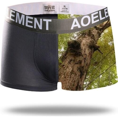 4 Loaded Mens Underwear Modal Breathable Boxer Mid-Rise Waist Pants Thin Section U Convex Sexy Bottom