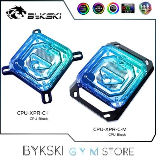 Bykski CPU Water Block For INTEL LGA115X 2011 /AMD AM4 AM3 Ryzen 3/5/7 X470 X570,CPU Water Cooling Cooler 5V/12V CPU-XPR-C-I/M