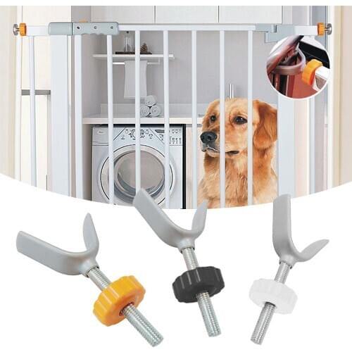 1PC Bolt Safety Sturdy Gate Bar Install Household Secure Accessory Steel Core Y Shaped Screw Bolt Staircase Fence Fix Pets Baby