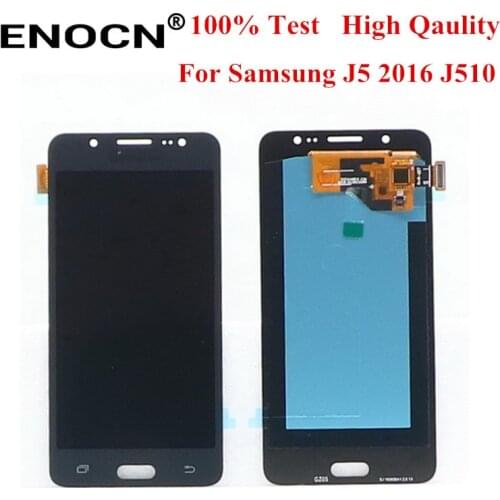 100% Original 5.2'' Super AMOLED LCDs For Samsung Galaxy J5 2016 J510F J510FN J510M J510Y J510G J510 LCD Display Touch Screen