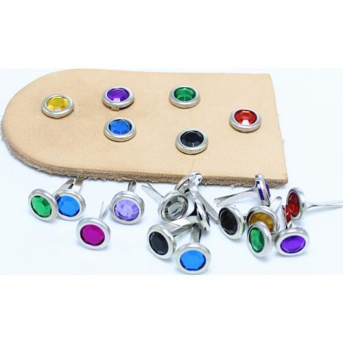 100Pcs 12*8mm Diamond Two-leg rivets Clothing leather DIY Scallop Crafts Crafts Home Decoration Accessories Quicky Shape Brad