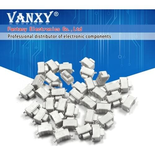 100PCS 3*6*5mm 2pin SMD Tact Switch Push Button White Button Touch Switch 3x6x5H 3*6*5
