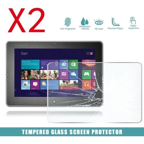 2Pcs Tablet Tempered Glass Screen Protector Cover for Gigabyte S1082 Tablet Computer Anti-Scratch Explosion-Proof Screen
