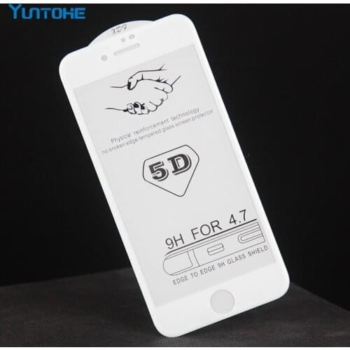 20pcs 5D Tempered Glass For iPhone 11 12 X Xs Max XR 7 8 glass 6s plus Screen Protector Glass 9H Full Cover Film Curved Edge