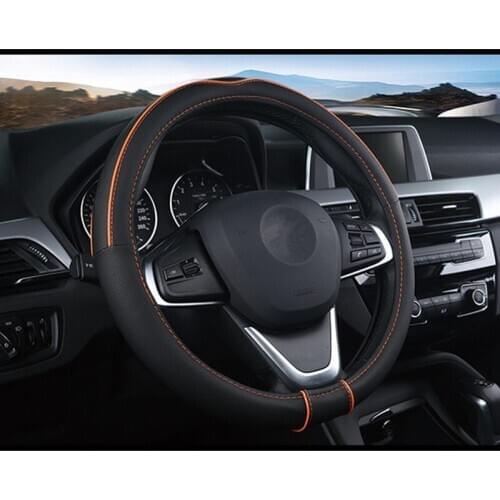 38CM Car Steering Wheel Cover Auto Steering Wheel Leather Car Steering Wheel Cover Universal Car Accessories for Benz for Jeep