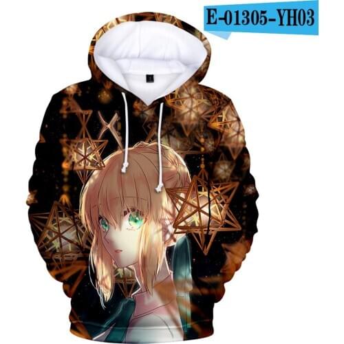 3D Print Kawaii Streetwear Nieuwe Fate Loose Hot Koop Fate Stay Night Hoodies Jongen Meisje Sweatshirts Harajuku Pullover Tops