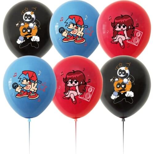 4pcs/lot Friday Night Funkin Theme Party Decorate Latex Balloons Birthday Kids Boys Favors Game Events Baby Shower Gifts Balloon