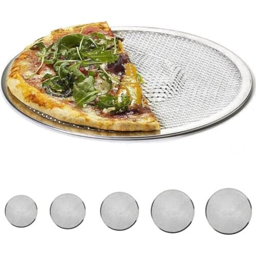 6 Pack Pizza Stones Round Flat Mesh Screen Baking Tray Net Non-Stick Pizza Pan Bakeware For Home Restaurant Kitchen