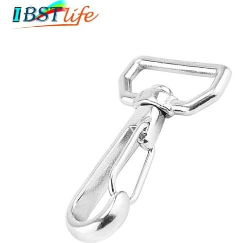 66mm Ring Square Eye Swivel Snap Hook Stainless Steel 316 Quick Straping Hook Lobster Clasps Hiking Camping Carabiner Pet Chain