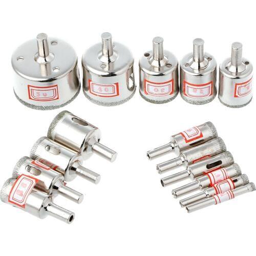Hot 15pc 6mm-50mm Diamond Hole Saw Marble Drill Bit Tile Ceramic Glass Porcelain
