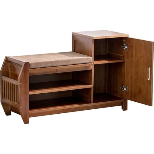 Bamboo Shoe Rack &Shoe Bench Entryway Storage Organizer Multi Function for Hallway Bathroom Living Room Corridor and Garden