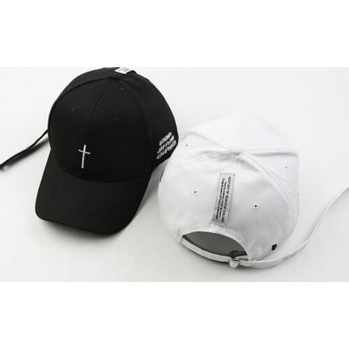 New Men Women Fashion Embroidery Cross Baseball Cap Cotton Snapback Dad Hat Bone Casquette Summer Couple Hip Hop Caps
