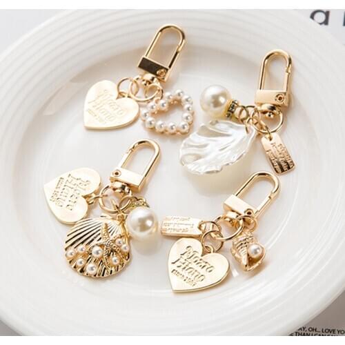 Bridesmaid Gift Heart Pearl Keychain Baby Shower Favor Wedding Souvenir Wedding Favor And Gifts For Guests