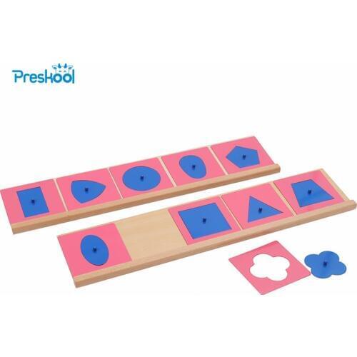 Baby Toy Montessori Professional Quality Metal Insets Set/10 with Base Early Childhood Education Preschool Geometrical Shapes